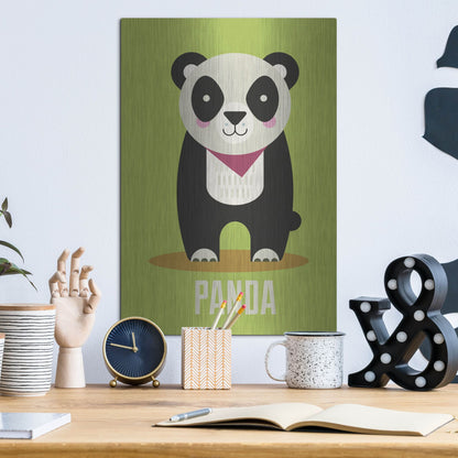 Luxe Metal Art 'Panda Kids Nursery' by Gary Williams, Metal Wall Art,12x16