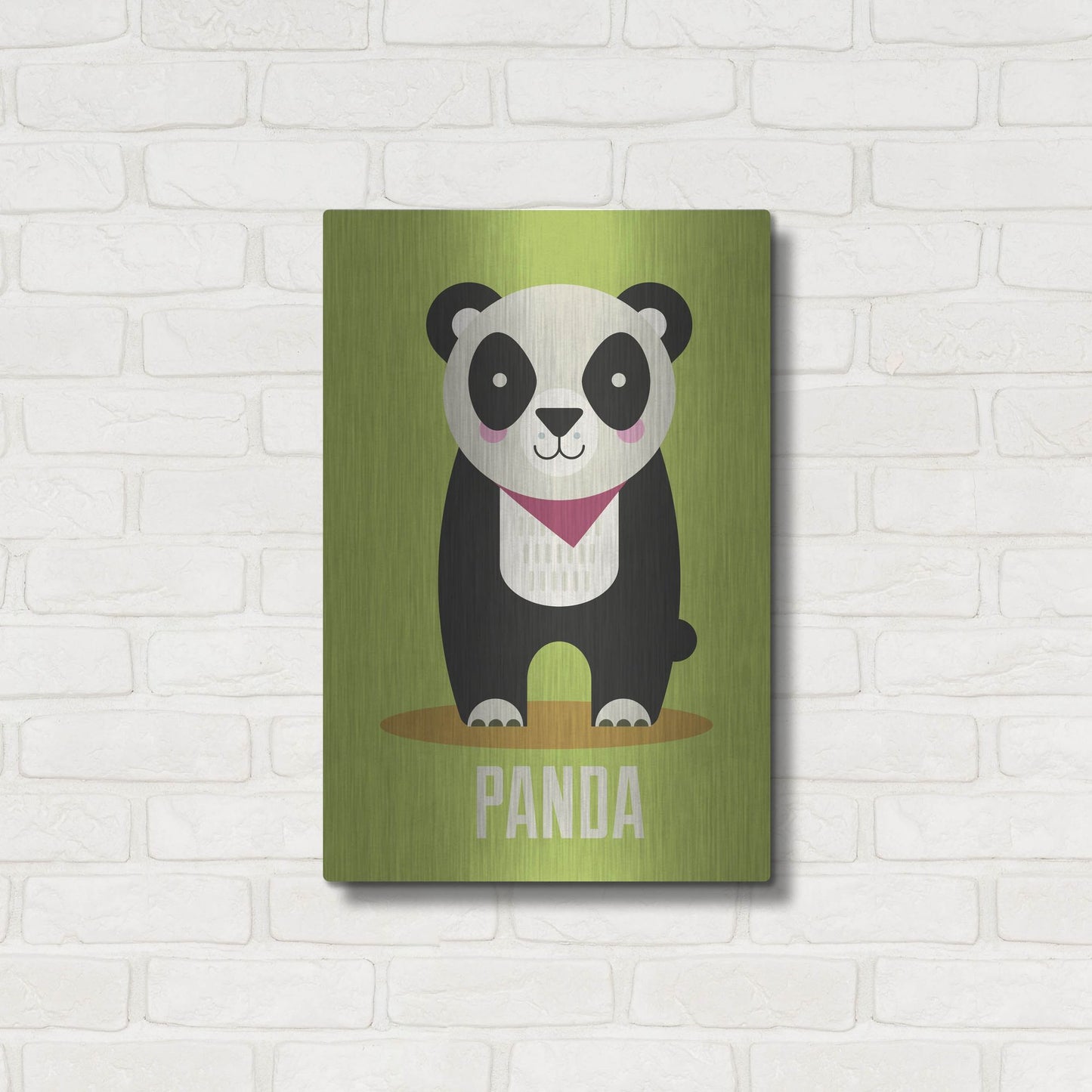 Luxe Metal Art 'Panda Kids Nursery' by Gary Williams, Metal Wall Art,16x24