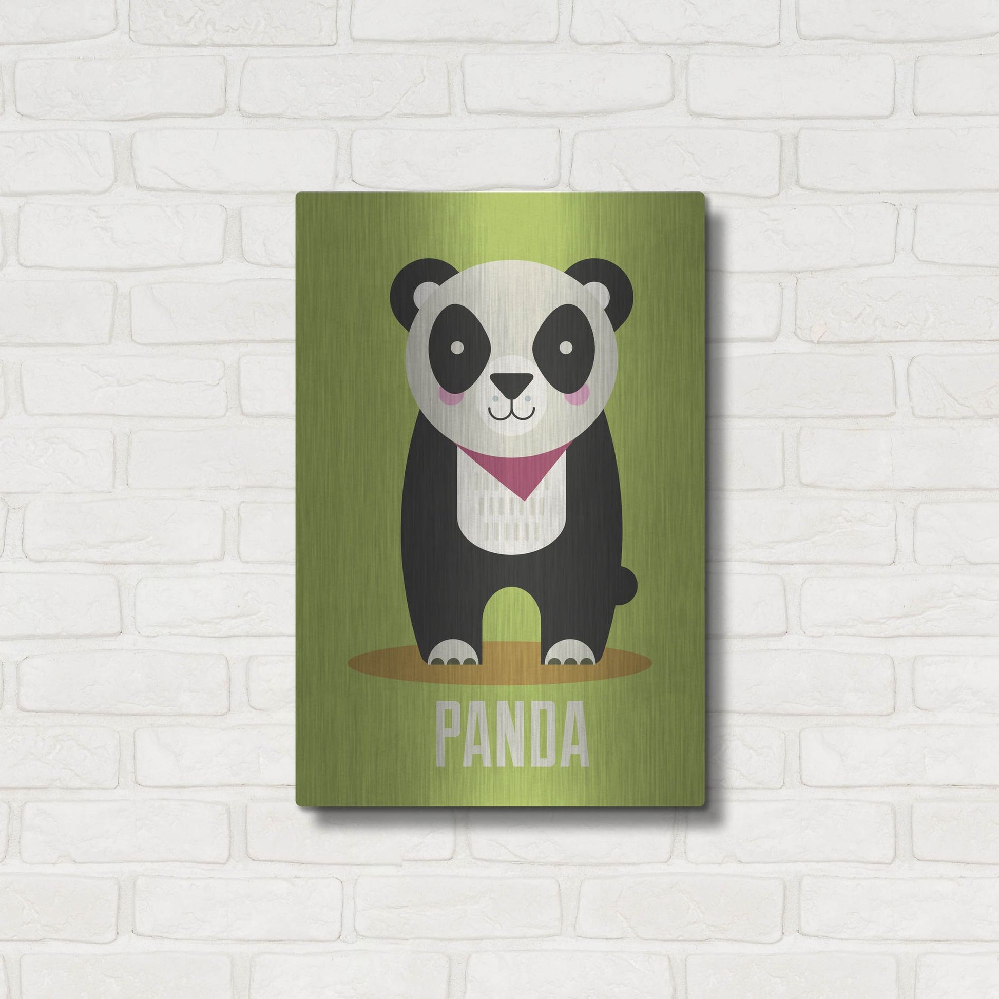 Luxe Metal Art 'Panda Kids Nursery' by Gary Williams, Metal Wall Art,16x24