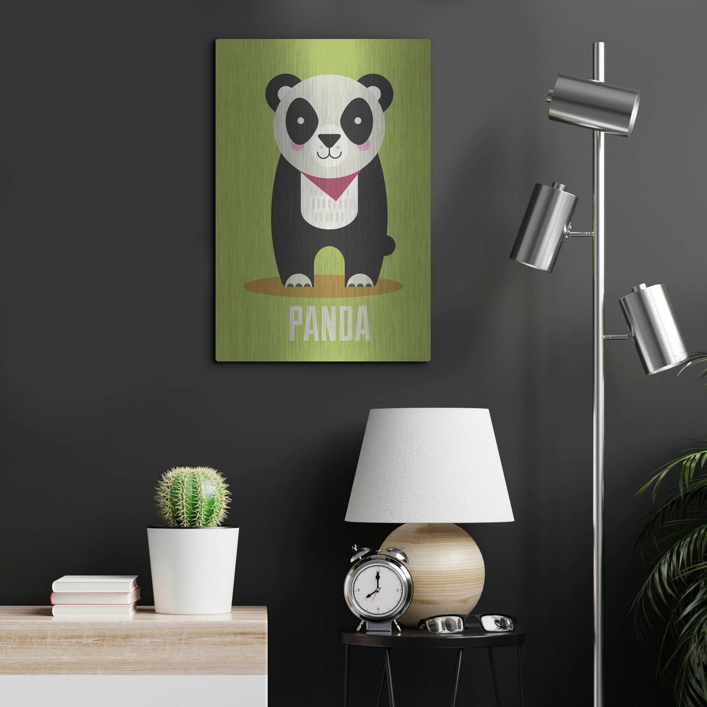 Luxe Metal Art 'Panda Kids Nursery' by Gary Williams, Metal Wall Art,16x24