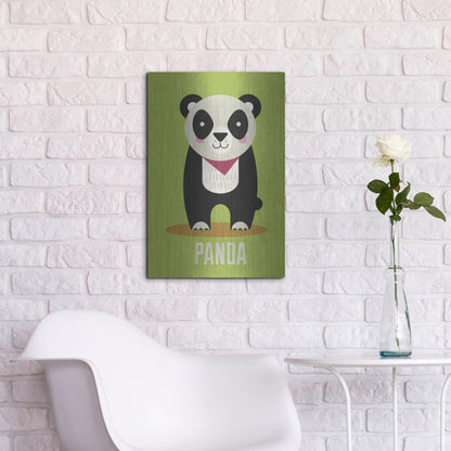 Luxe Metal Art 'Panda Kids Nursery' by Gary Williams, Metal Wall Art,16x24