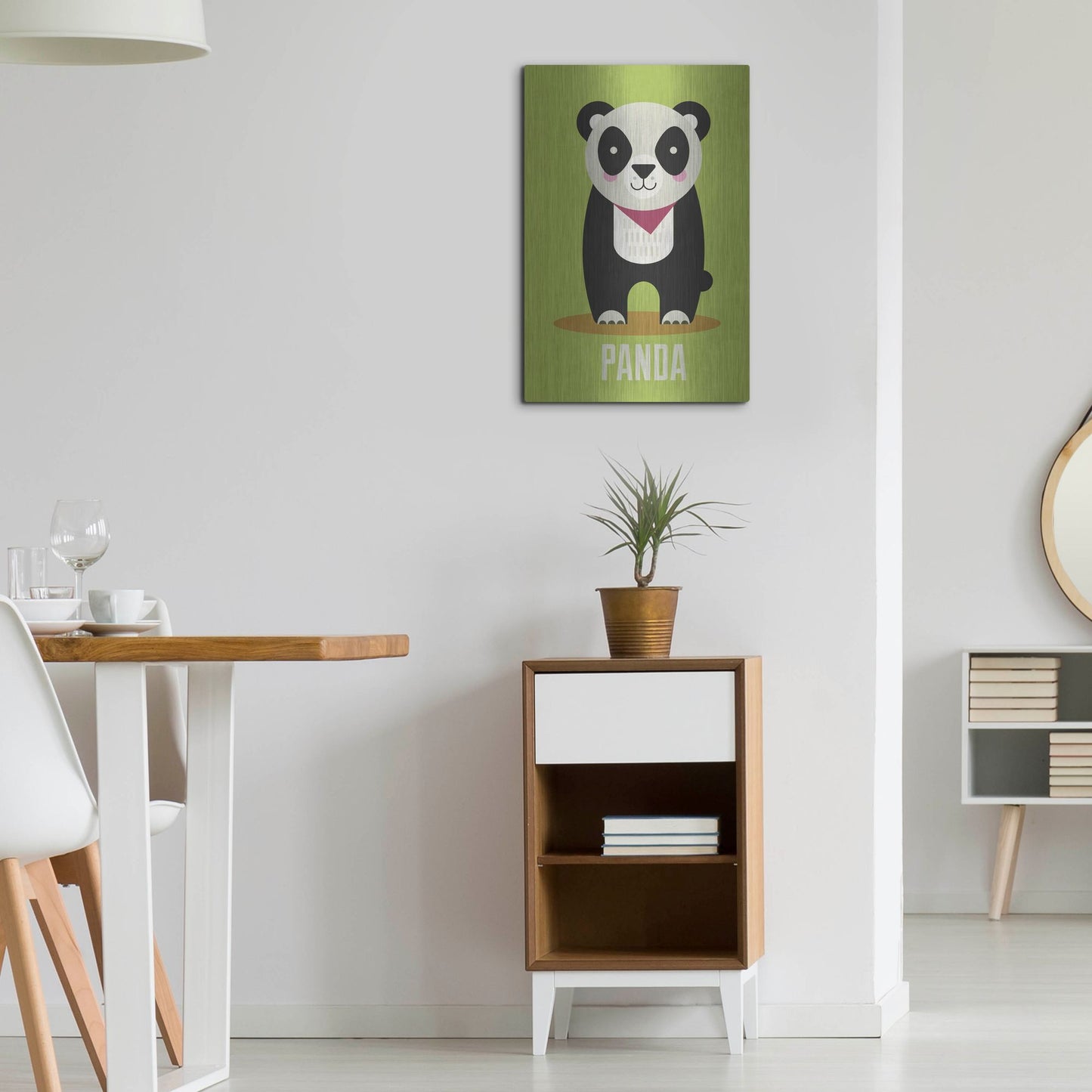Luxe Metal Art 'Panda Kids Nursery' by Gary Williams, Metal Wall Art,16x24