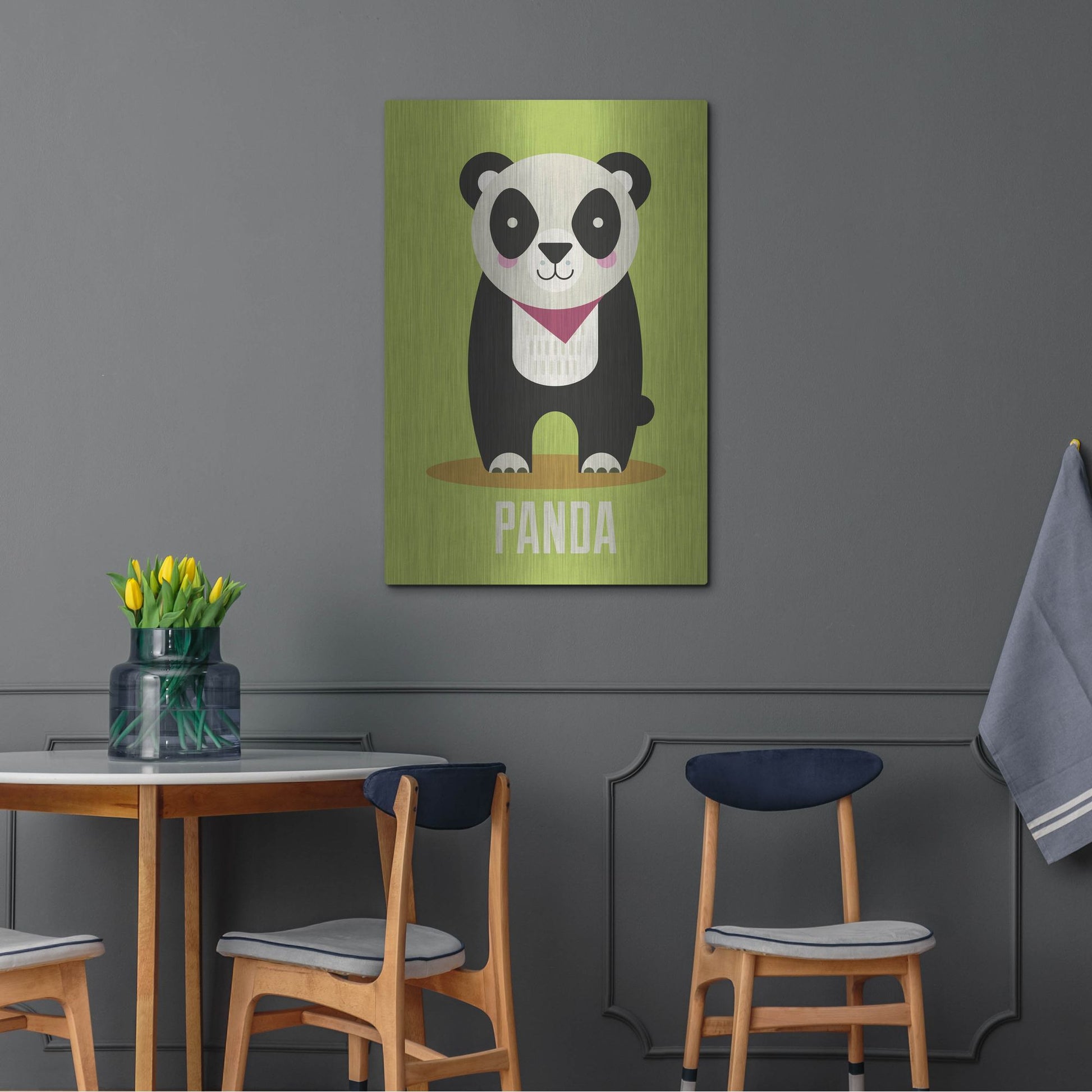 Luxe Metal Art 'Panda Kids Nursery' by Gary Williams, Metal Wall Art,24x36