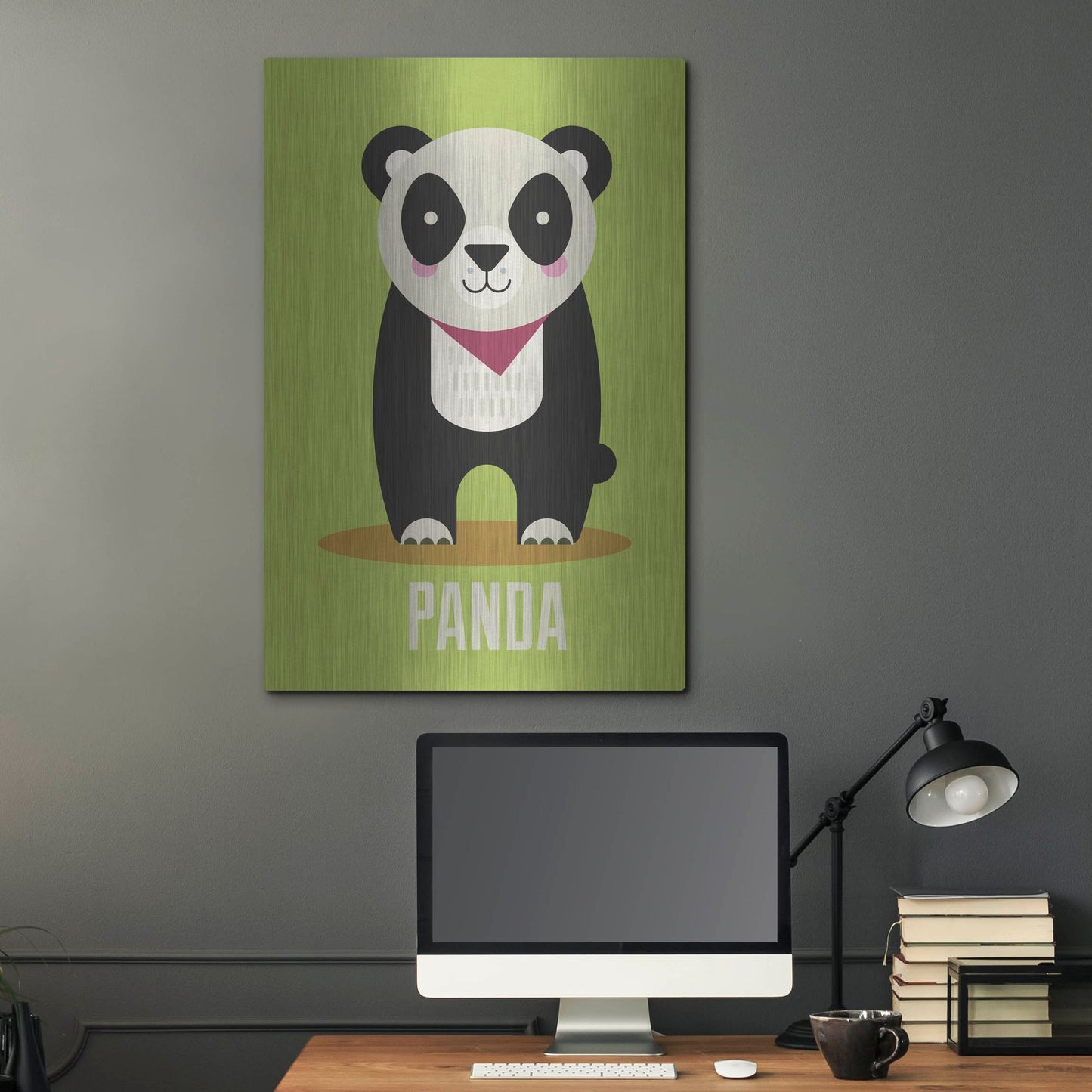 Luxe Metal Art 'Panda Kids Nursery' by Gary Williams, Metal Wall Art,24x36
