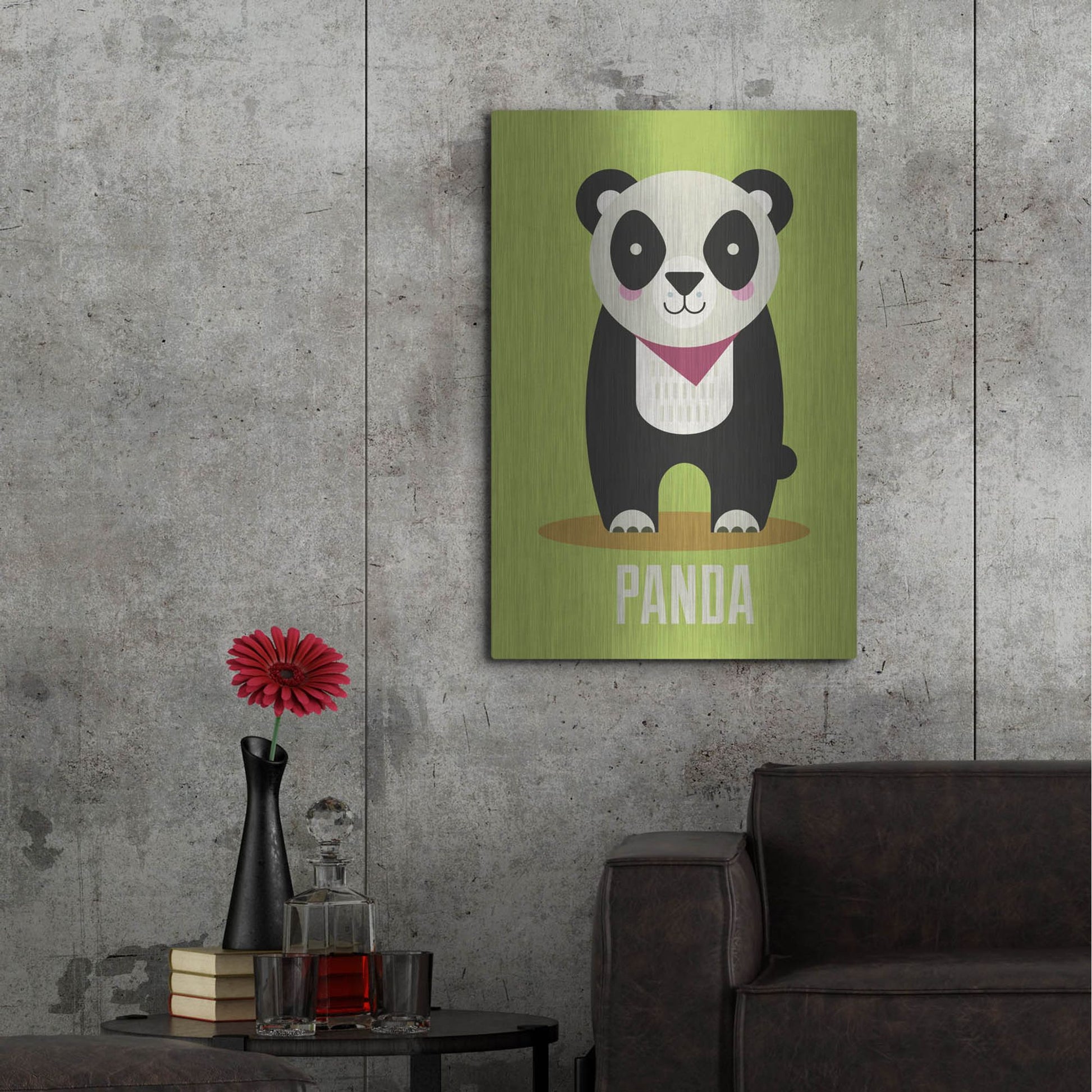 Luxe Metal Art 'Panda Kids Nursery' by Gary Williams, Metal Wall Art,24x36