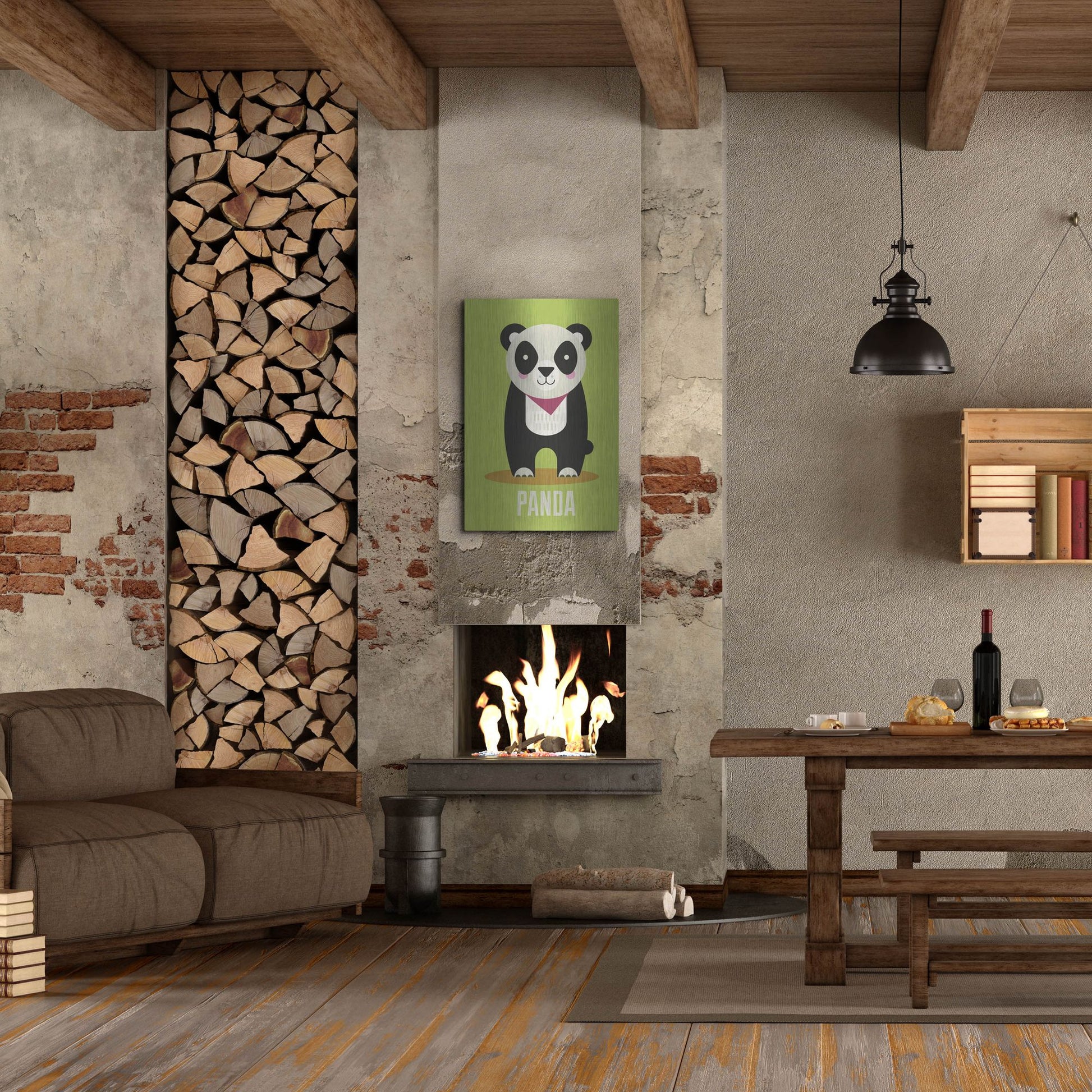 Luxe Metal Art 'Panda Kids Nursery' by Gary Williams, Metal Wall Art,24x36