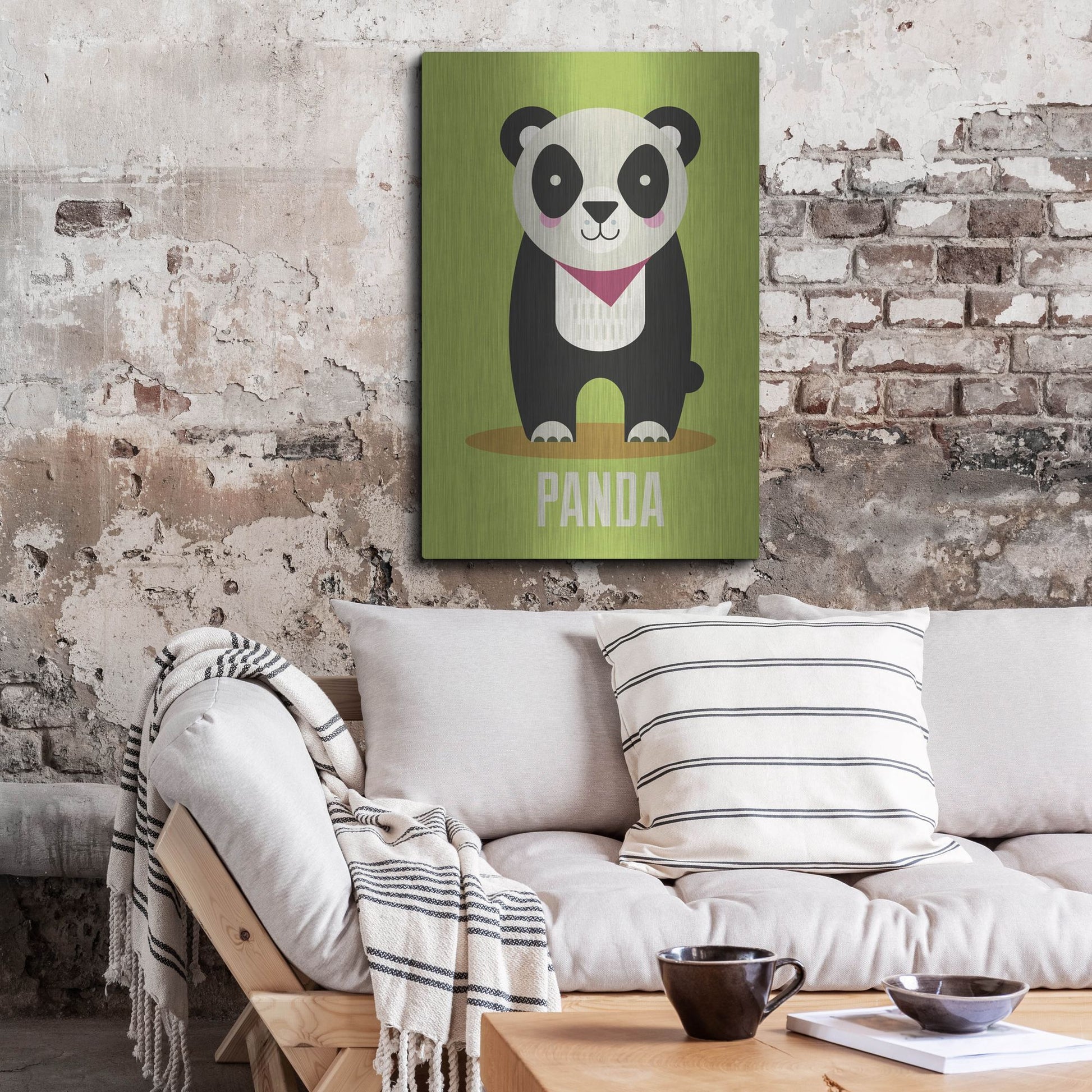 Luxe Metal Art 'Panda Kids Nursery' by Gary Williams, Metal Wall Art,24x36