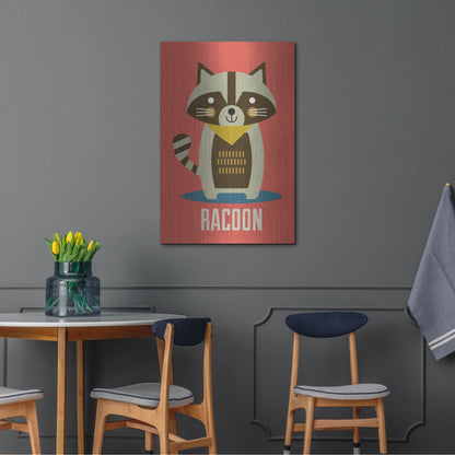 Luxe Metal Art 'Racoon Kids Nursery' by Gary Williams, Metal Wall Art,24x36