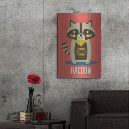 Luxe Metal Art 'Racoon Kids Nursery' by Gary Williams, Metal Wall Art,24x36