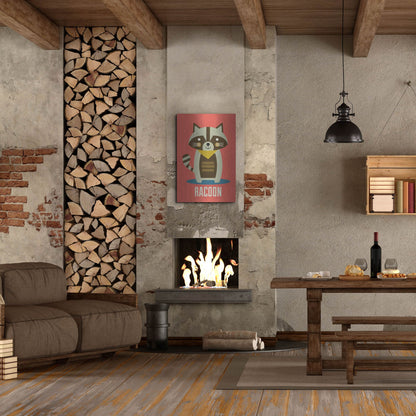 Luxe Metal Art 'Racoon Kids Nursery' by Gary Williams, Metal Wall Art,24x36