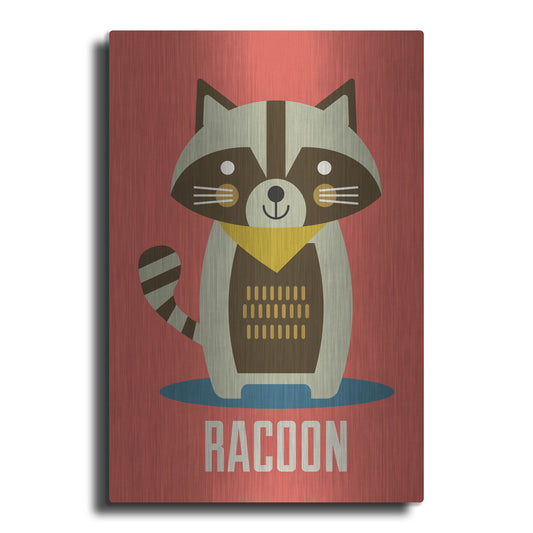 Luxe Metal Art 'Racoon Kids Nursery' by Gary Williams, Metal Wall Art