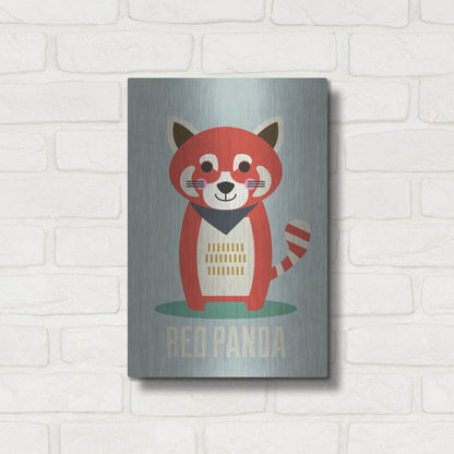 Luxe Metal Art 'Red Panda Kids Nursery' by Gary Williams, Metal Wall Art,12x16