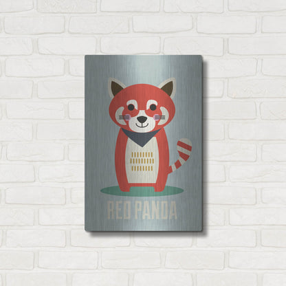Luxe Metal Art 'Red Panda Kids Nursery' by Gary Williams, Metal Wall Art,16x24