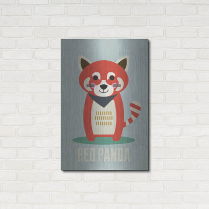 Luxe Metal Art 'Red Panda Kids Nursery' by Gary Williams, Metal Wall Art,24x36
