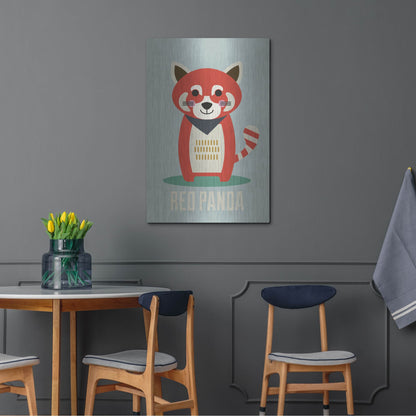 Luxe Metal Art 'Red Panda Kids Nursery' by Gary Williams, Metal Wall Art,24x36