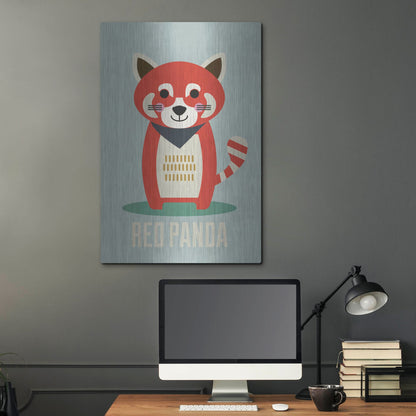 Luxe Metal Art 'Red Panda Kids Nursery' by Gary Williams, Metal Wall Art,24x36
