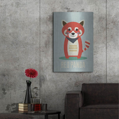 Luxe Metal Art 'Red Panda Kids Nursery' by Gary Williams, Metal Wall Art,24x36