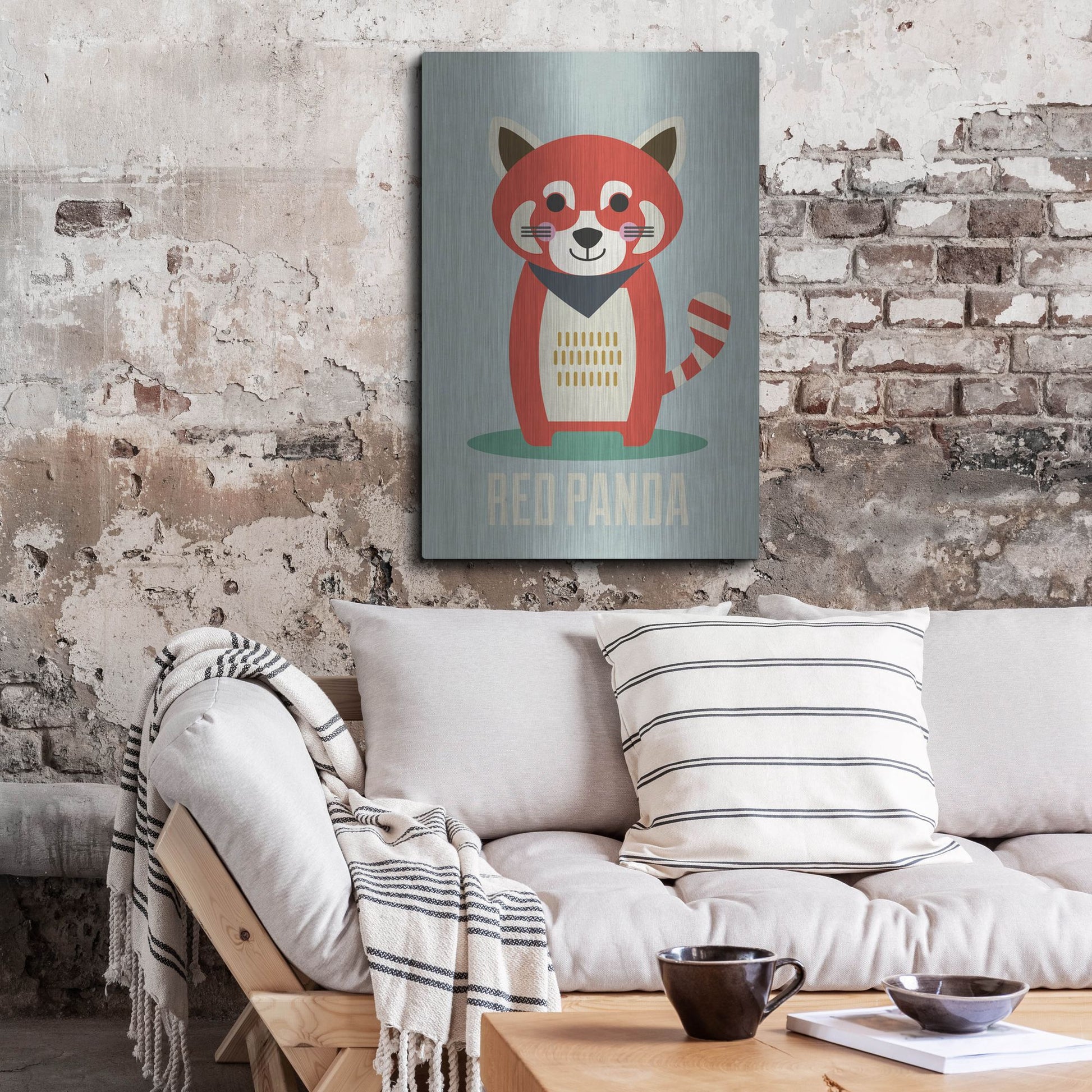 Luxe Metal Art 'Red Panda Kids Nursery' by Gary Williams, Metal Wall Art,24x36