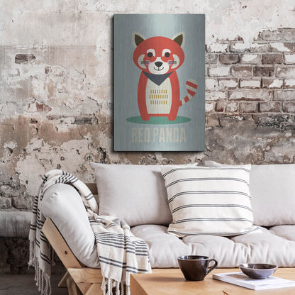 Luxe Metal Art 'Red Panda Kids Nursery' by Gary Williams, Metal Wall Art,24x36