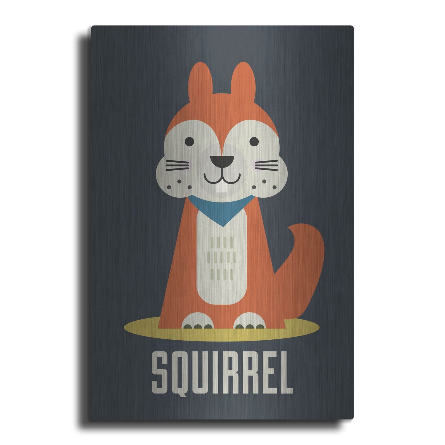 Luxe Metal Art 'Squirrel Kids Nursery' by Gary Williams, Metal Wall Art