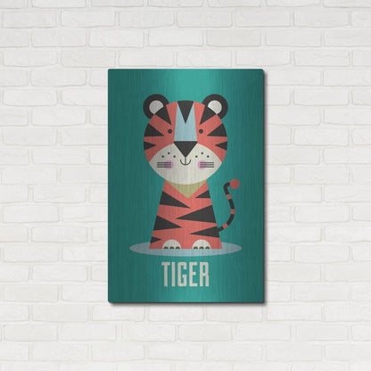 Luxe Metal Art 'Tiger Kids Nursery' by Gary Williams, Metal Wall Art,24x36