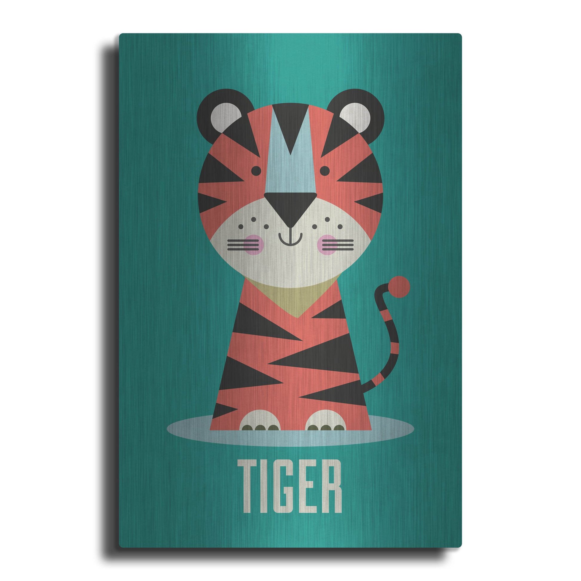 Luxe Metal Art 'Tiger Kids Nursery' by Gary Williams, Metal Wall Art