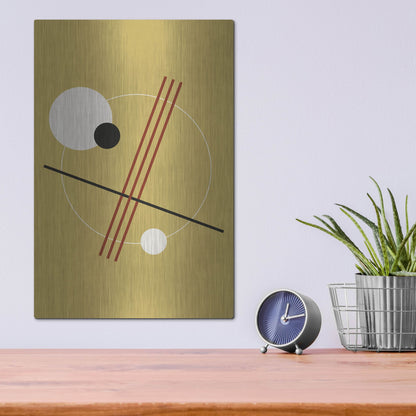 Luxe Metal Art 'Suprematist Abstract Geometric 3' by Gary Williams, Metal Wall Art,12x16