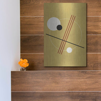 Luxe Metal Art 'Suprematist Abstract Geometric 3' by Gary Williams, Metal Wall Art,12x16