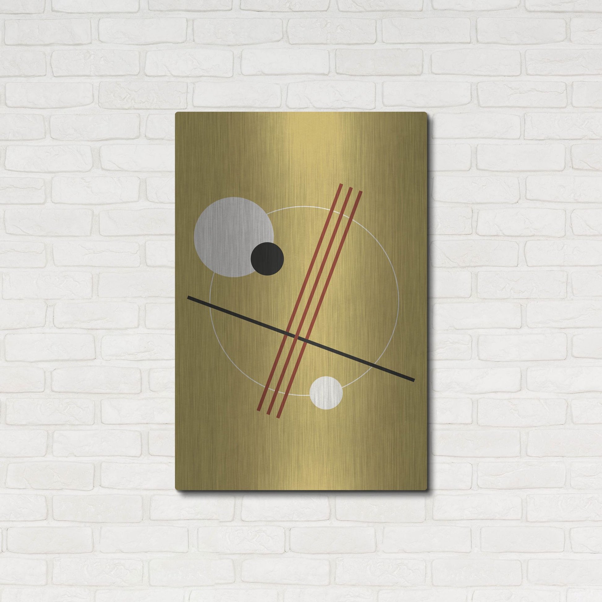 Luxe Metal Art 'Suprematist Abstract Geometric 3' by Gary Williams, Metal Wall Art,24x36