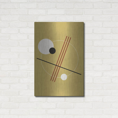 Luxe Metal Art 'Suprematist Abstract Geometric 3' by Gary Williams, Metal Wall Art,24x36