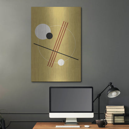 Luxe Metal Art 'Suprematist Abstract Geometric 3' by Gary Williams, Metal Wall Art,24x36