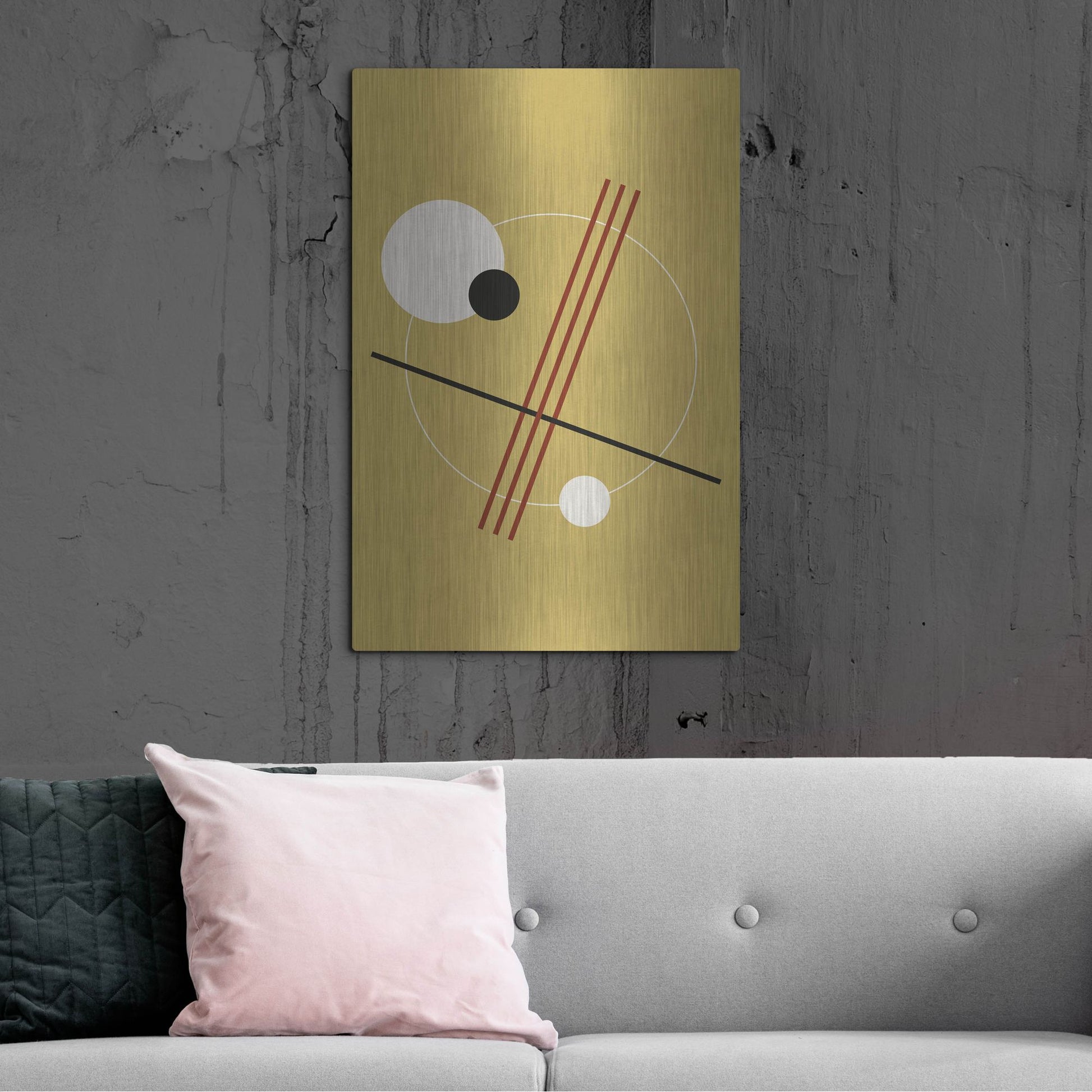 Luxe Metal Art 'Suprematist Abstract Geometric 3' by Gary Williams, Metal Wall Art,24x36