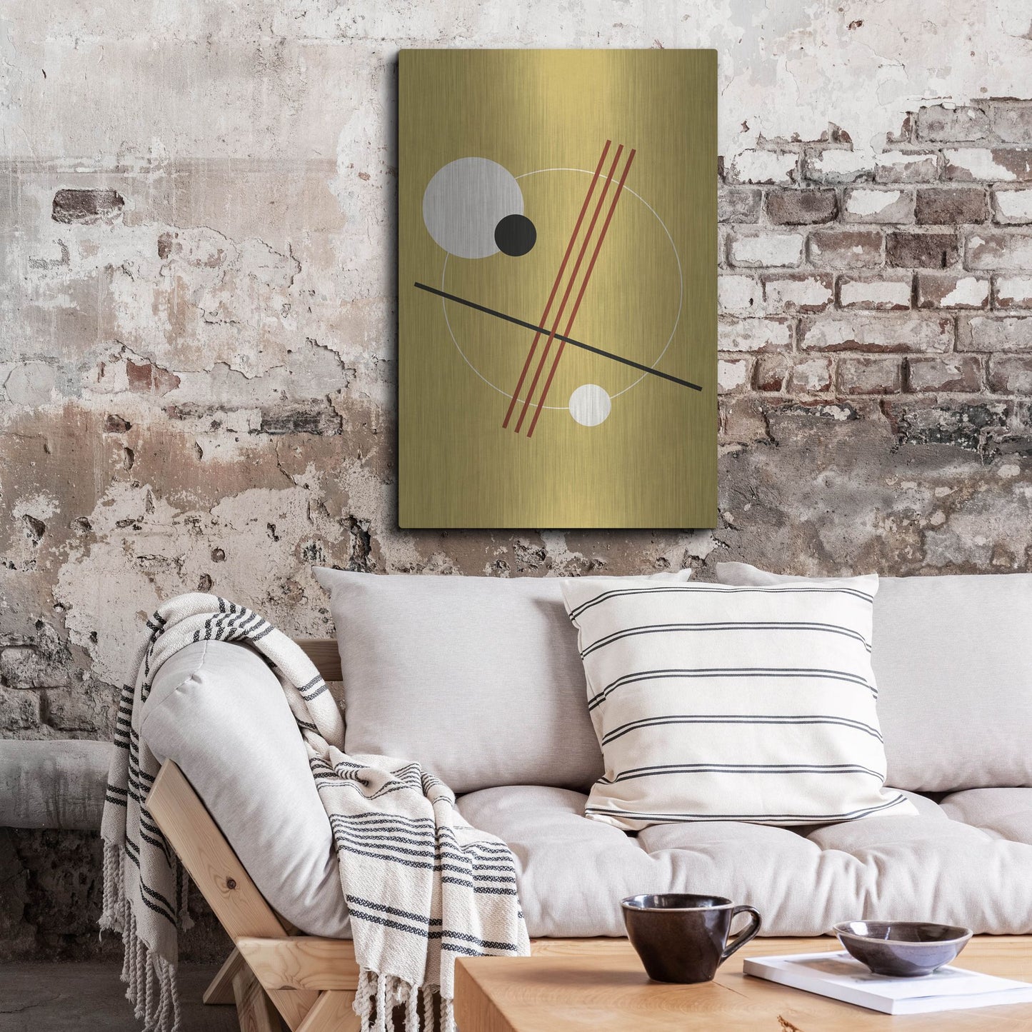 Luxe Metal Art 'Suprematist Abstract Geometric 3' by Gary Williams, Metal Wall Art,24x36