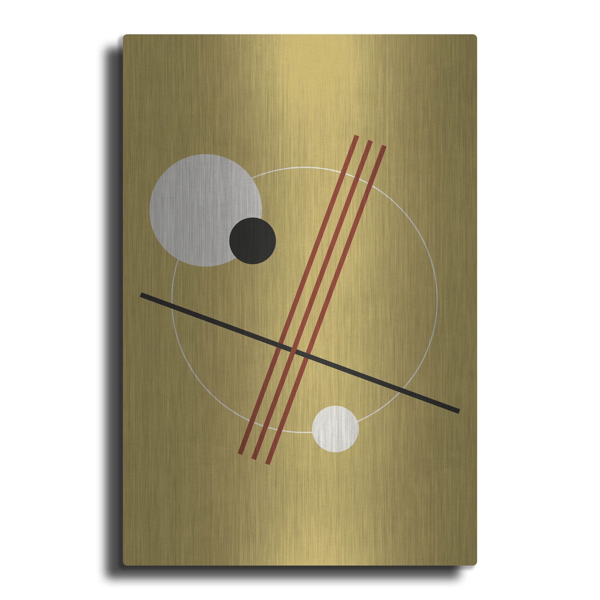 Luxe Metal Art 'Suprematist Abstract Geometric 3' by Gary Williams, Metal Wall Art