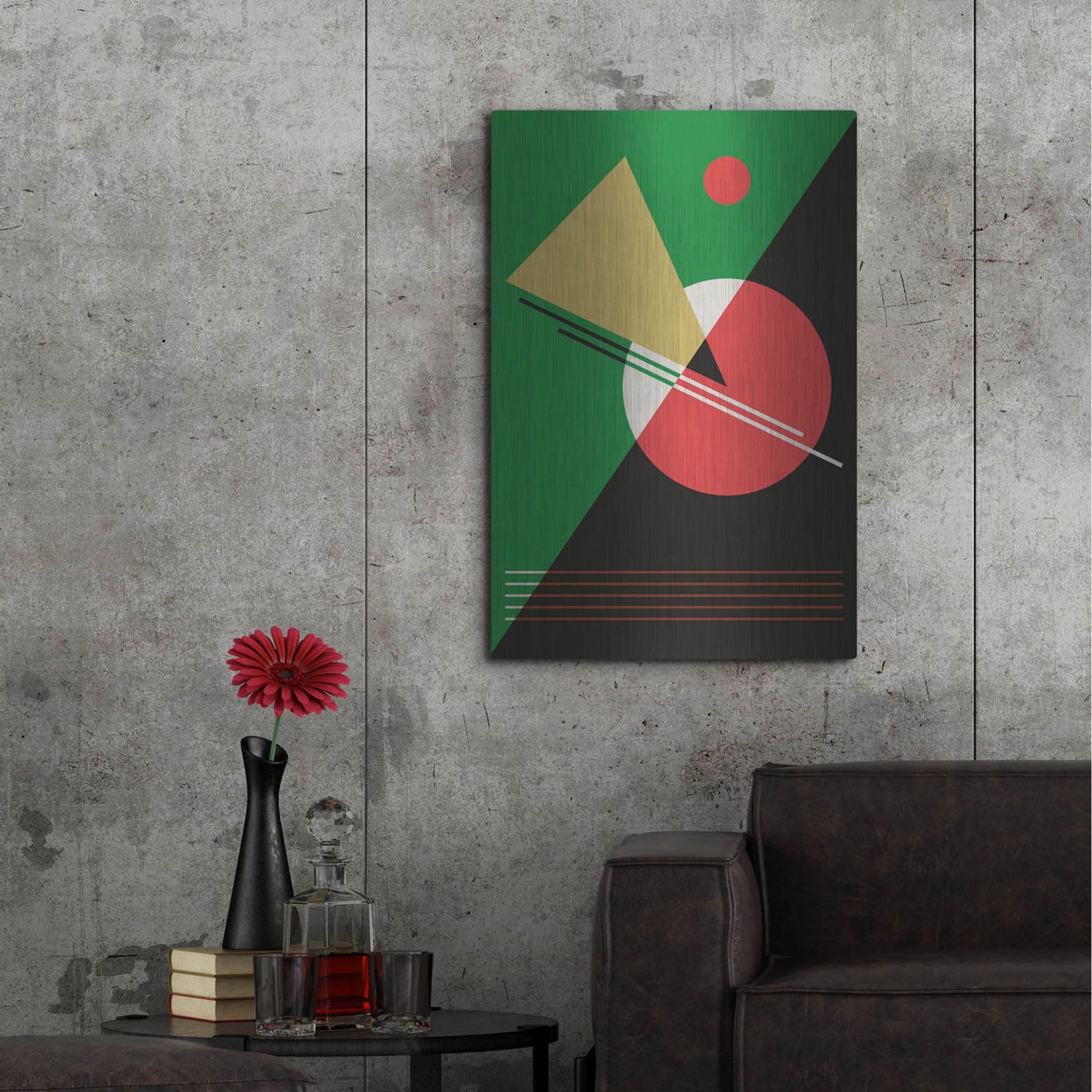 Luxe Metal Art 'Suprematist Abstract Geometric 6' by Gary Williams, Metal Wall Art,24x36