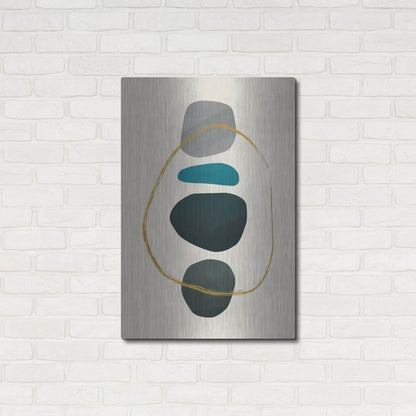 Luxe Metal Art 'Scandi Pebbles 11' by Gary Williams, Metal Wall Art,24x36