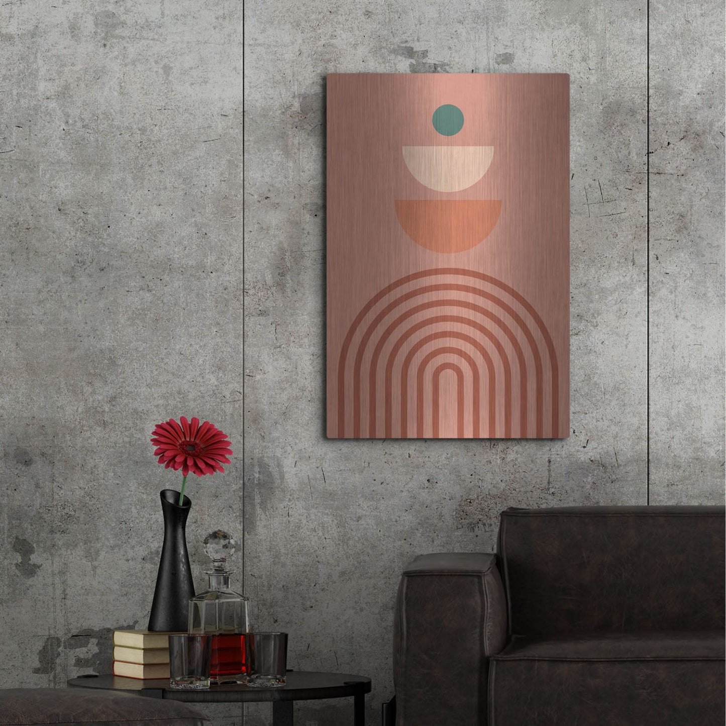 Luxe Metal Art 'Boho Geometric' by Gary Williams, Metal Wall Art,24x36