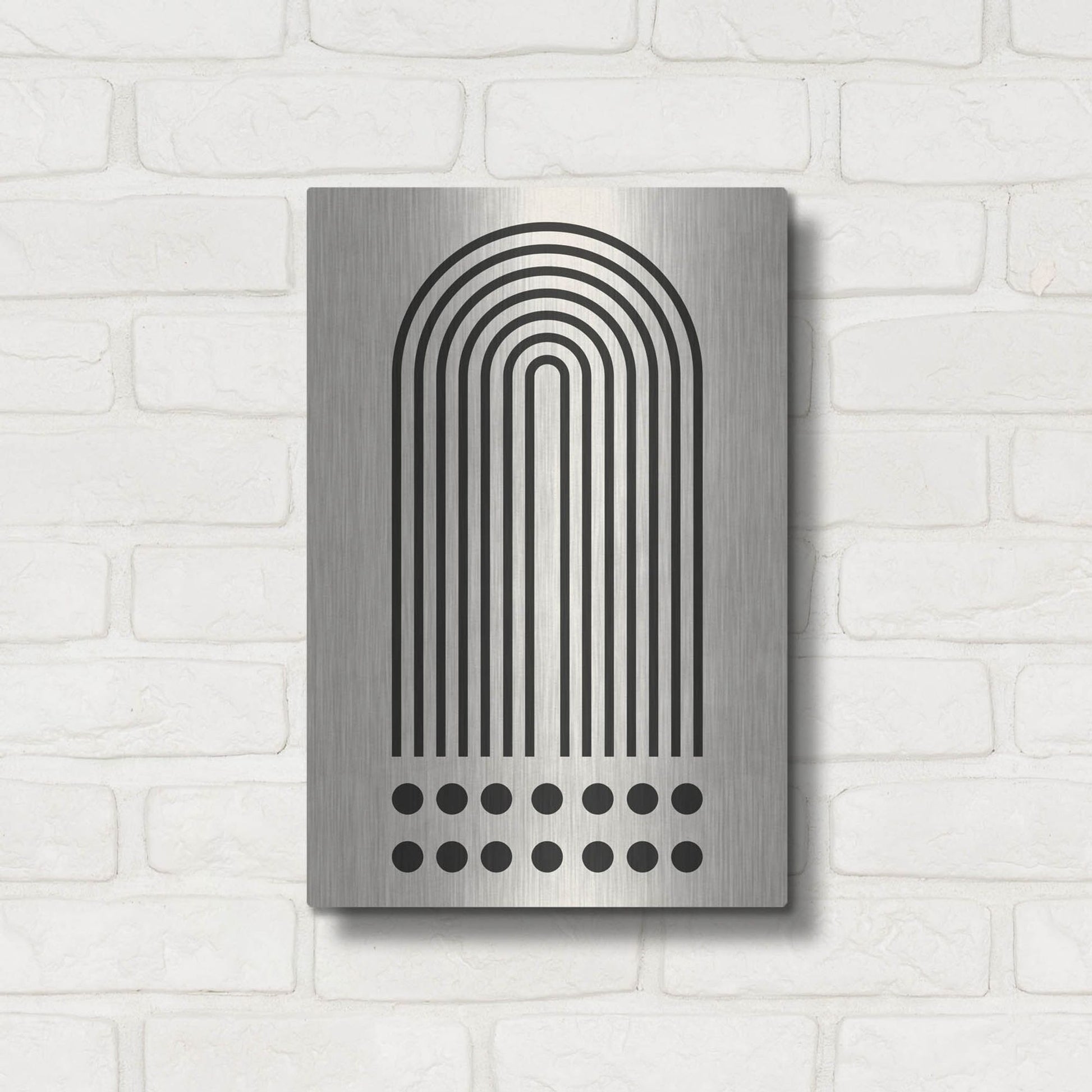 Luxe Metal Art 'Geometric Minimalist 3' by Gary Williams, Metal Wall Art,12x16