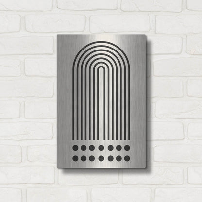 Luxe Metal Art 'Geometric Minimalist 3' by Gary Williams, Metal Wall Art,12x16