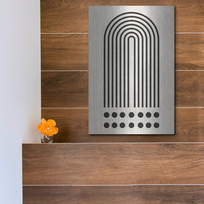 Luxe Metal Art 'Geometric Minimalist 3' by Gary Williams, Metal Wall Art,12x16