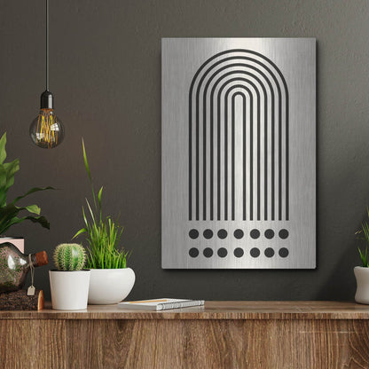 Luxe Metal Art 'Geometric Minimalist 3' by Gary Williams, Metal Wall Art,12x16