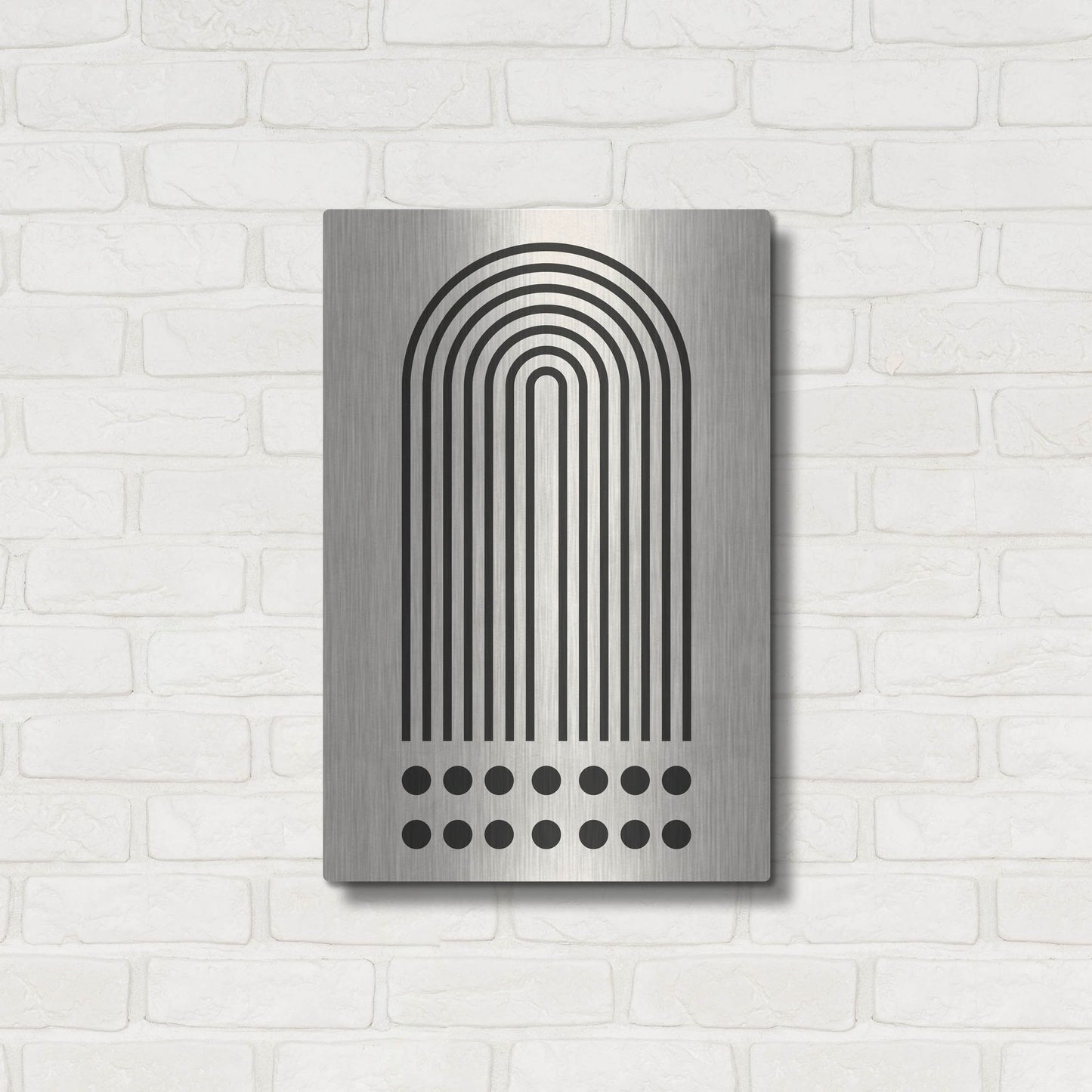 Luxe Metal Art 'Geometric Minimalist 3' by Gary Williams, Metal Wall Art,16x24