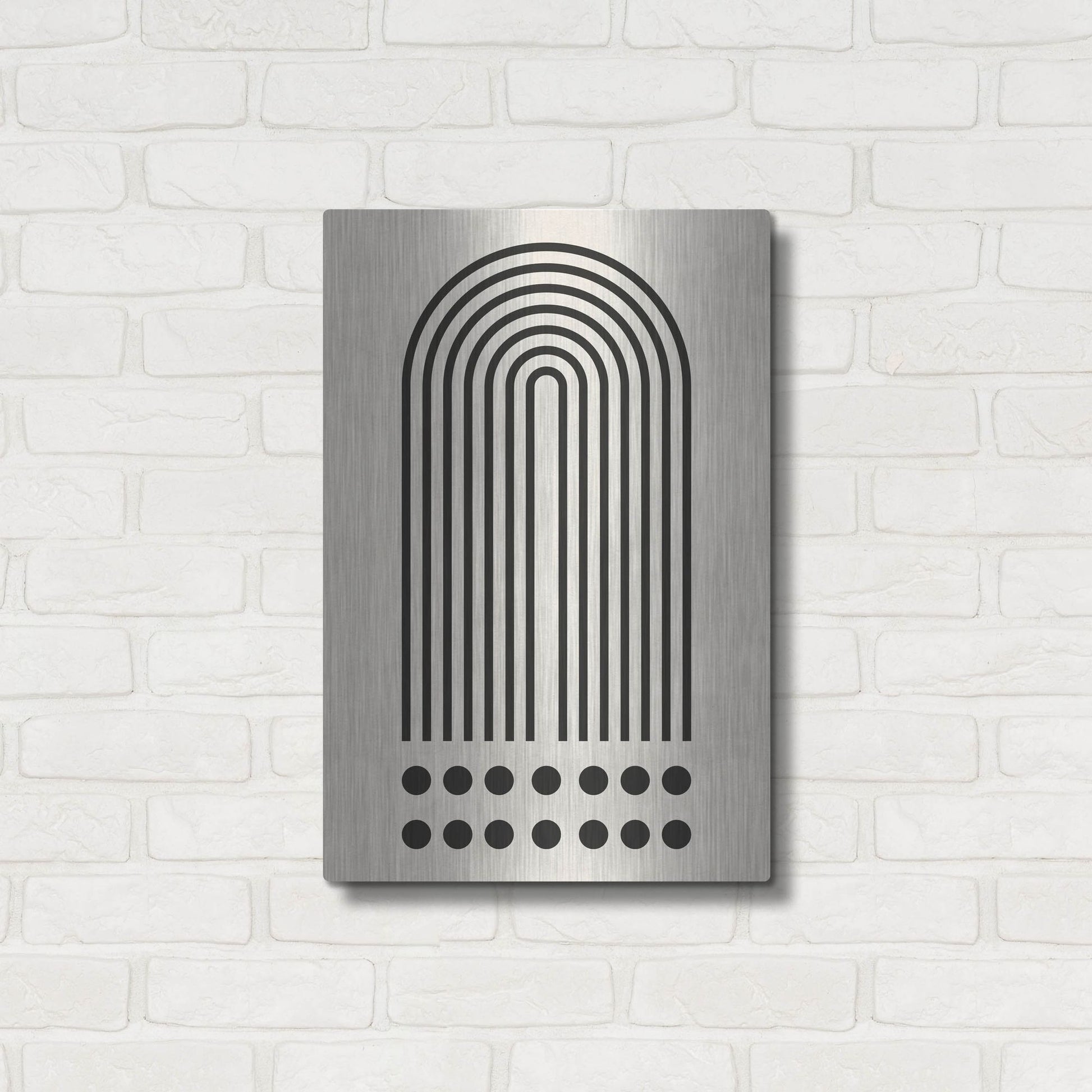 Luxe Metal Art 'Geometric Minimalist 3' by Gary Williams, Metal Wall Art,16x24