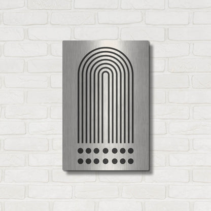 Luxe Metal Art 'Geometric Minimalist 3' by Gary Williams, Metal Wall Art,16x24