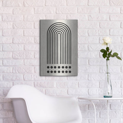 Luxe Metal Art 'Geometric Minimalist 3' by Gary Williams, Metal Wall Art,16x24