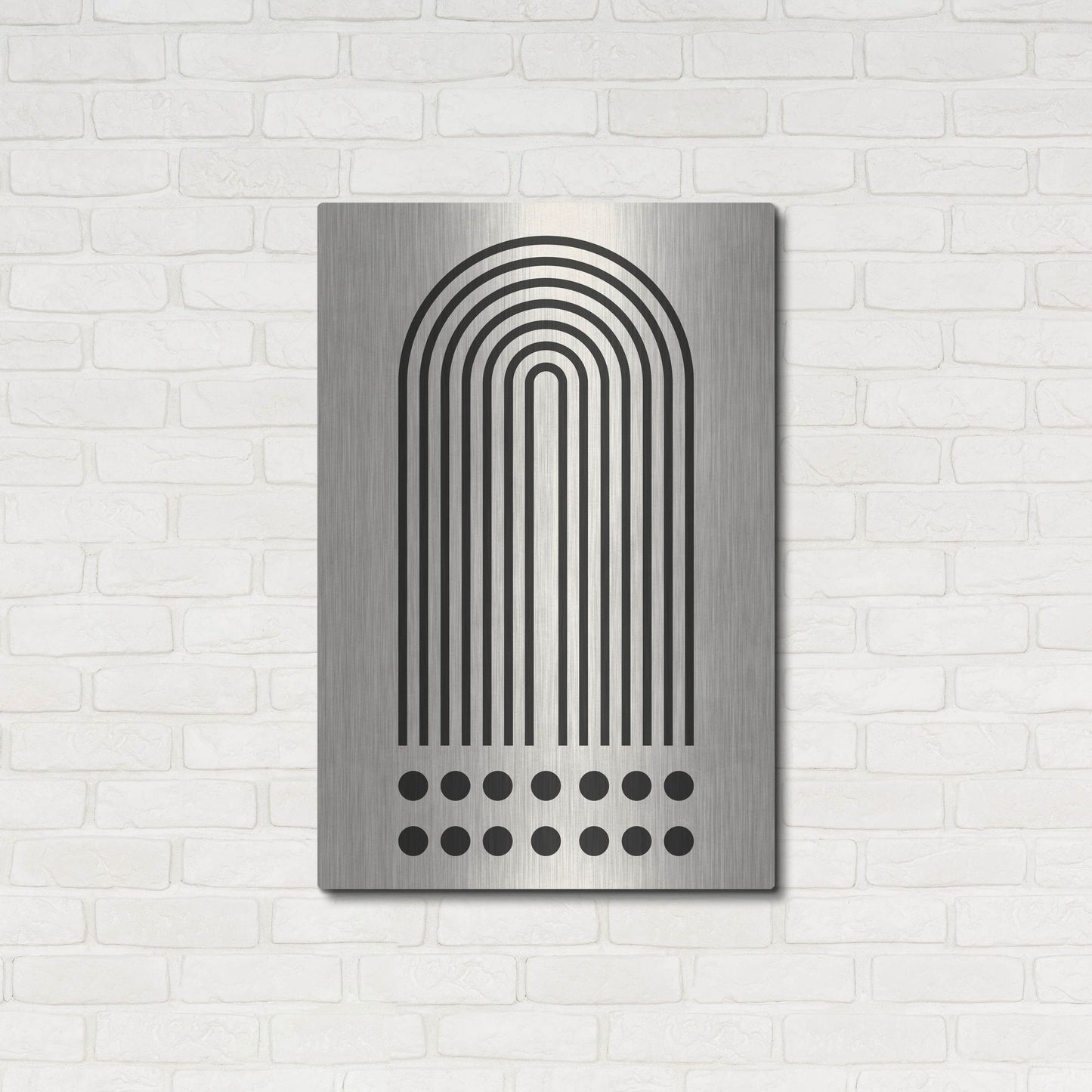 Luxe Metal Art 'Geometric Minimalist 3' by Gary Williams, Metal Wall Art,24x36