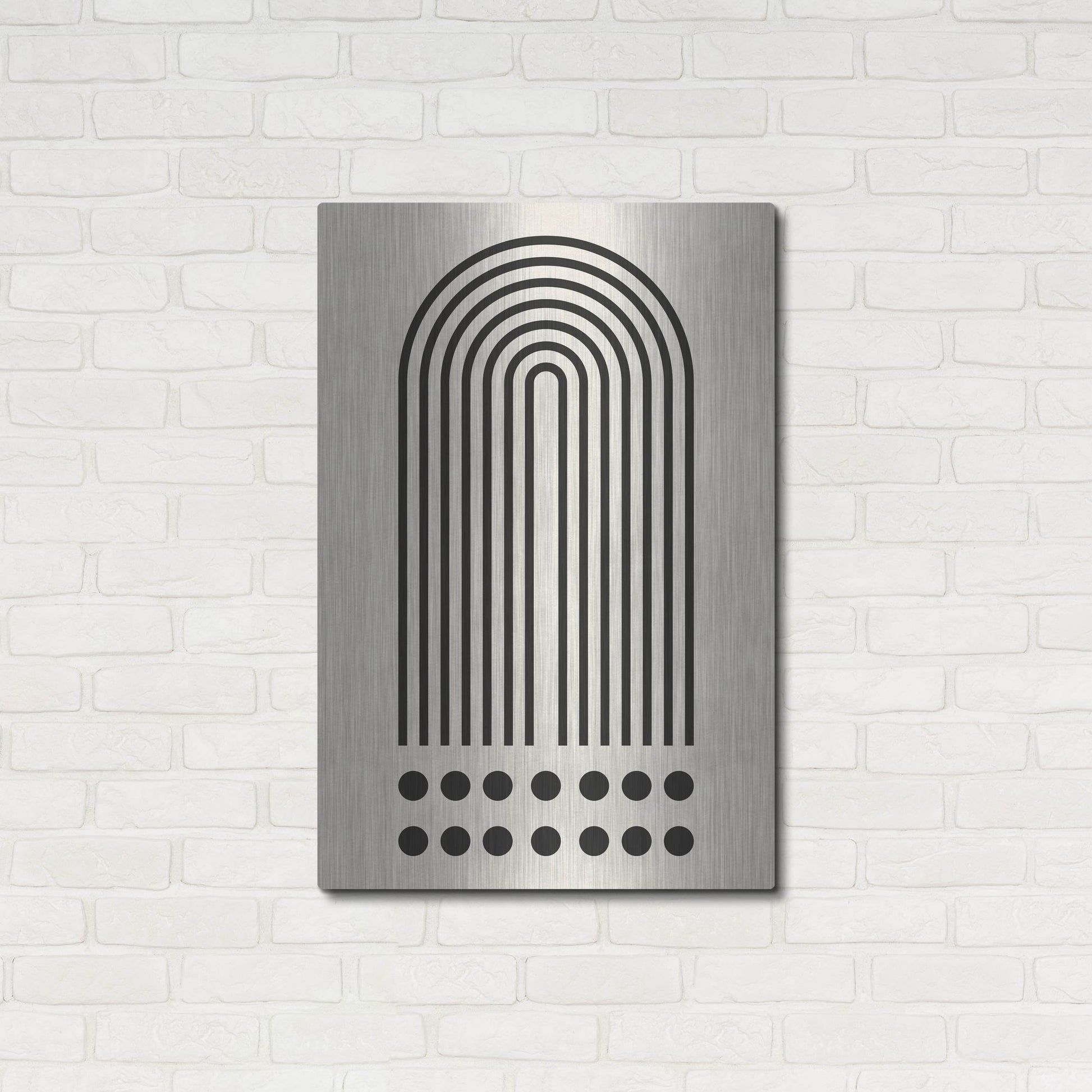 Luxe Metal Art 'Geometric Minimalist 3' by Gary Williams, Metal Wall Art,24x36