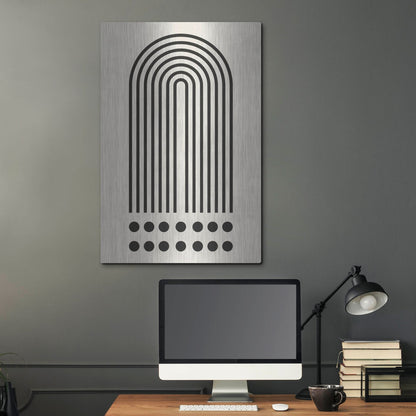 Luxe Metal Art 'Geometric Minimalist 3' by Gary Williams, Metal Wall Art,24x36