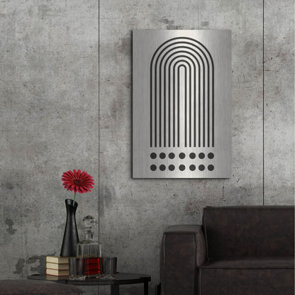 Luxe Metal Art 'Geometric Minimalist 3' by Gary Williams, Metal Wall Art,24x36