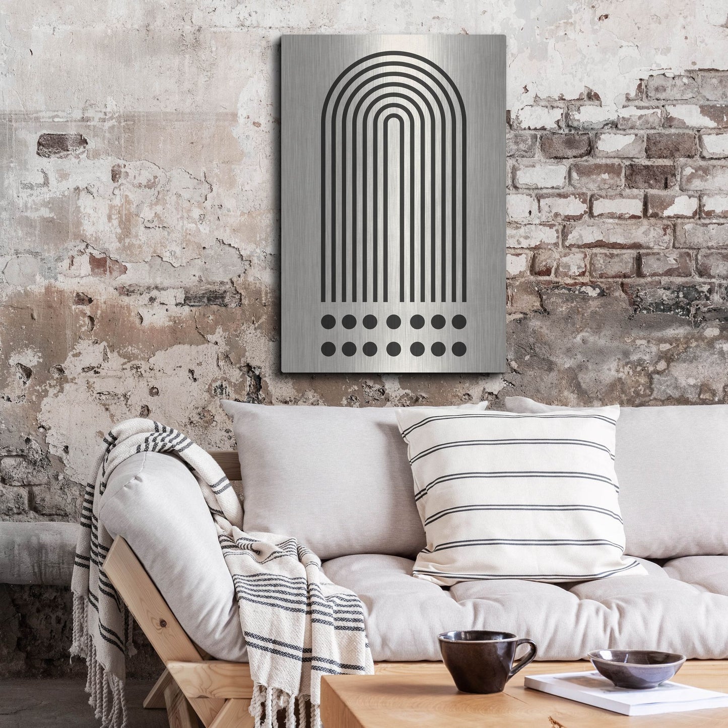 Luxe Metal Art 'Geometric Minimalist 3' by Gary Williams, Metal Wall Art,24x36